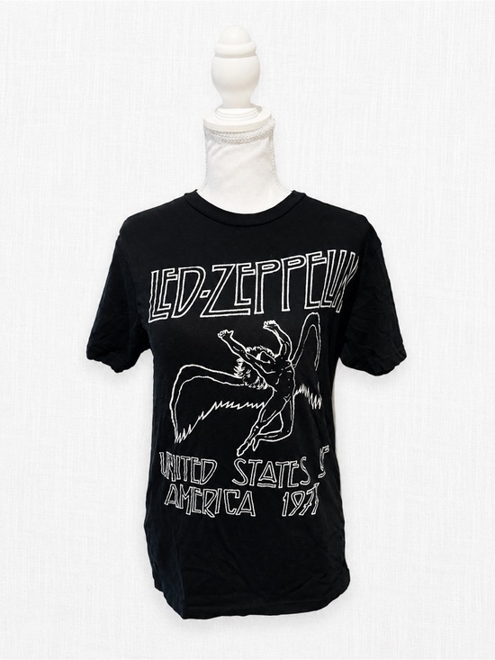 led zeppelin Tops - Led Zeppelin Black Graphic Reptile Tee